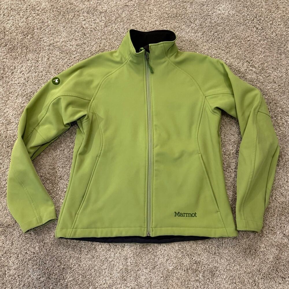 Marmot Green Soft Shell Full Zip Jacket Women's size Large
